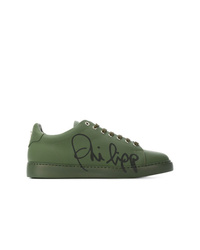 Sneakers basse verde oliva di Philipp Plein
