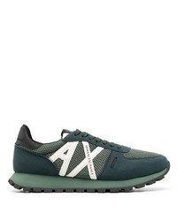 Sneakers basse verde scuro di Armani Exchange
