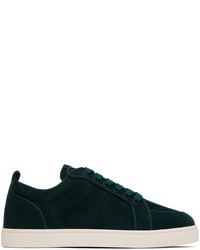 Sneakers basse verde scuro di Christian Louboutin