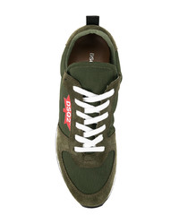 Sneakers basse verde scuro di DSQUARED2