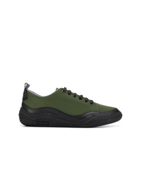 Sneakers basse verde scuro di Lanvin