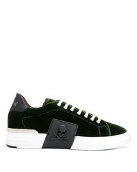Sneakers basse verde scuro di Philipp Plein
