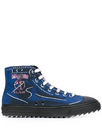Sneakers blu scuro di Moschino