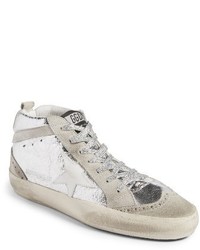 Sneakers con stelle argento