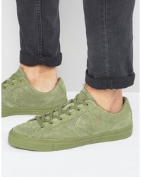 Sneakers con stelle verde oliva di Converse