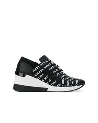 Sneakers con zeppa di tela nere di MICHAEL Michael Kors