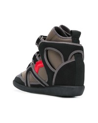 Sneakers con zeppa grigio scuro di Isabel Marant
