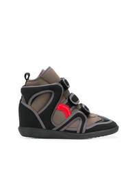 Sneakers con zeppa grigio scuro di Isabel Marant