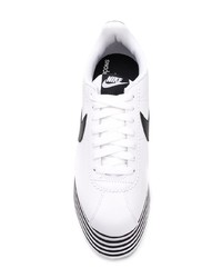 Sneakers con zeppa in pelle bianche e nere di Nike