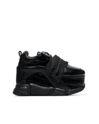 Sneakers con zeppa in pelle nere di MARQUES ALMEIDA