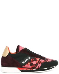 Sneakers in pelle a fiori nere di Etro