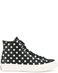 Sneakers in pelle a pois nere di Converse