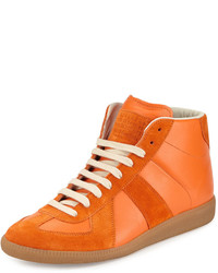 Sneakers in pelle arancioni