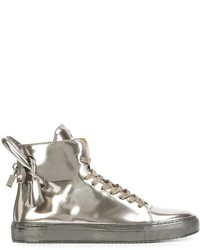 Sneakers in pelle argento di Buscemi