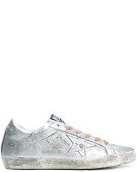 Sneakers in pelle argento di Golden Goose Deluxe Brand