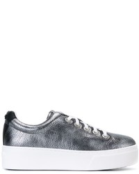 Sneakers in pelle argento di Kenzo