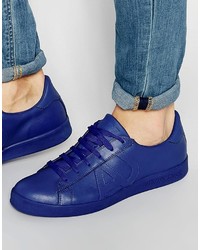 Sneakers in pelle blu scuro di Armani Jeans