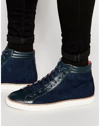 Sneakers in pelle blu scuro di Asos