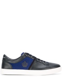 Sneakers in pelle blu scuro di Dolce & Gabbana