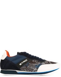 Sneakers in pelle blu scuro di Etro