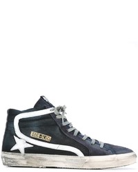 Sneakers in pelle blu scuro di Golden Goose Deluxe Brand