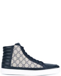 Sneakers in pelle blu scuro di Gucci
