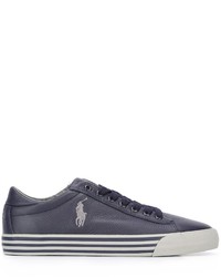 Sneakers in pelle blu scuro di Polo Ralph Lauren