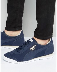Sneakers in pelle blu scuro di Puma