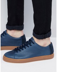 Sneakers in pelle blu scuro di Selected