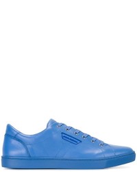 Sneakers in pelle blu di Dolce & Gabbana