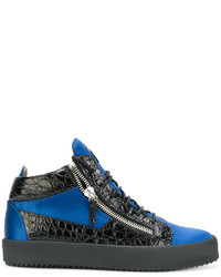 Sneakers in pelle blu di Giuseppe Zanotti Design