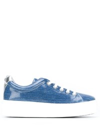Sneakers in pelle blu di Kenzo