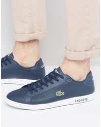 Sneakers in pelle blu di Lacoste
