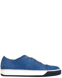 Sneakers in pelle blu di Lanvin