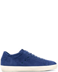 Sneakers in pelle blu di Leather Crown