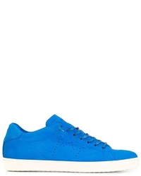 Sneakers in pelle blu di Leather Crown