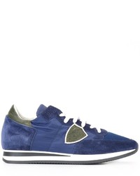 Sneakers in pelle blu di Philippe Model