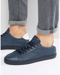 Sneakers in pelle blu di Selected