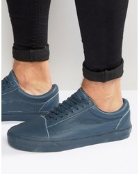 Sneakers in pelle blu di Vans