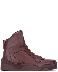Sneakers in pelle bordeaux di Givenchy