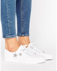 Sneakers in pelle con stelle bianche di Pull&Bear