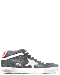 Sneakers in pelle con stelle grigio scuro di Golden Goose