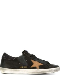 Sneakers in pelle con stelle nere di Golden Goose Deluxe Brand