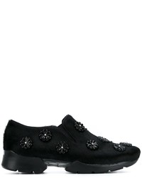 Sneakers in pelle decorate nere di Simone Rocha