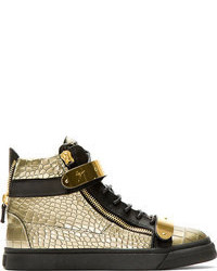 Sneakers in pelle dorate