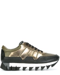 Sneakers in pelle dorate di Dolce & Gabbana