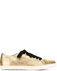 Sneakers in pelle dorate di Lanvin