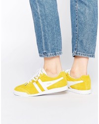 Sneakers in pelle gialle di Gola