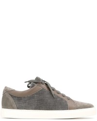 Sneakers in pelle grigie di Brunello Cucinelli