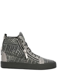 Sneakers in pelle grigie di Giuseppe Zanotti Design